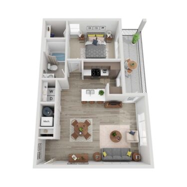 Rendering of the A1C Floor Plan