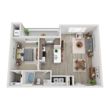 Rendering of the A1E Floor Plan